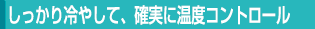 しっかりNやしてBT実に温コントロール